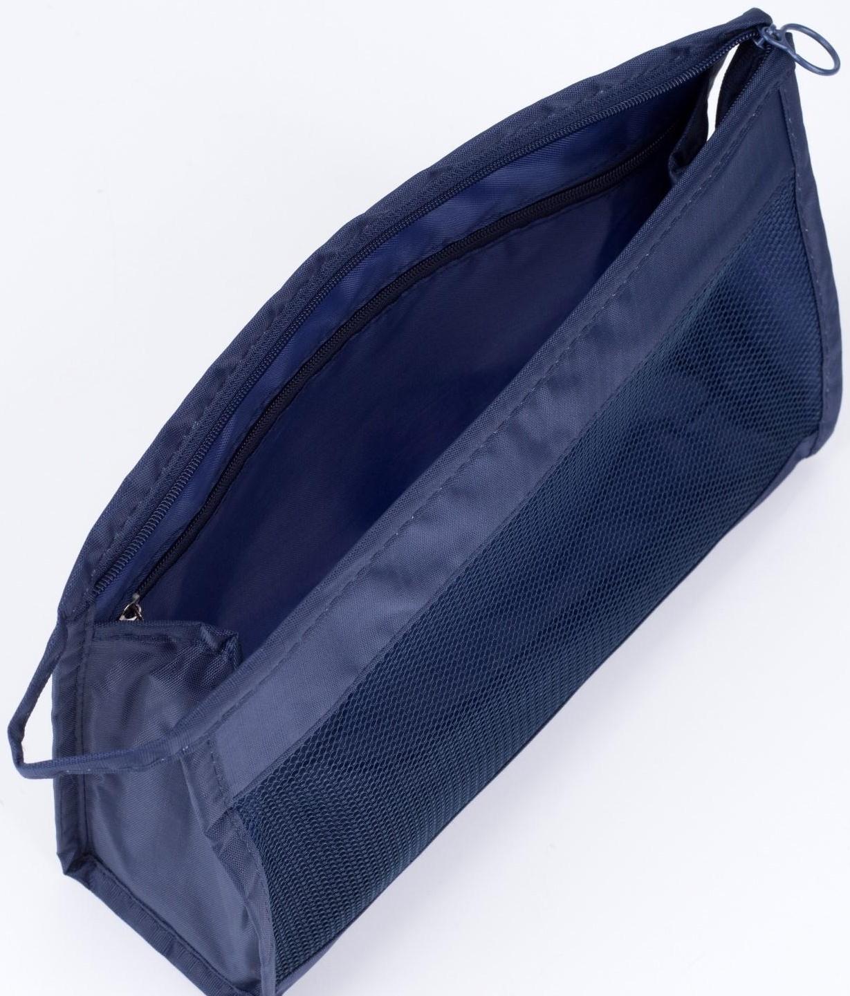 Косметичка на молнии, цвет синий