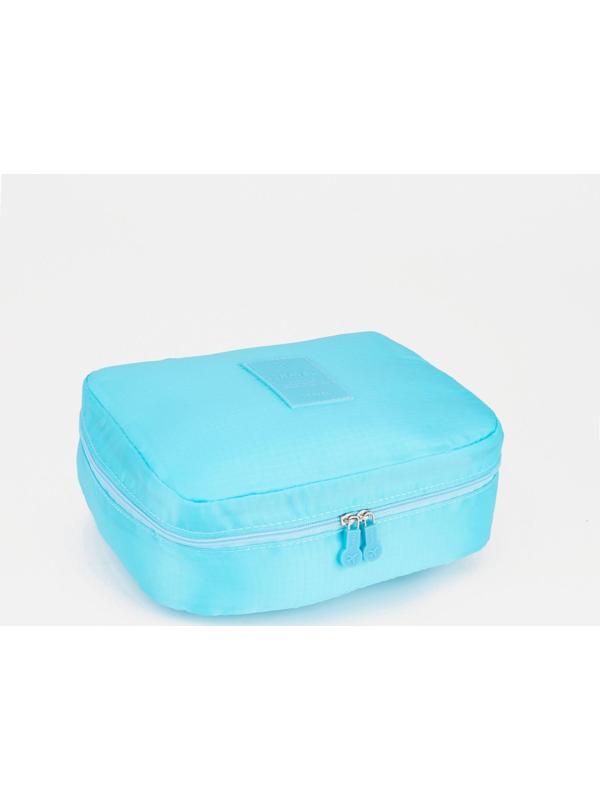 Косметичка на молнии, цвет голубой