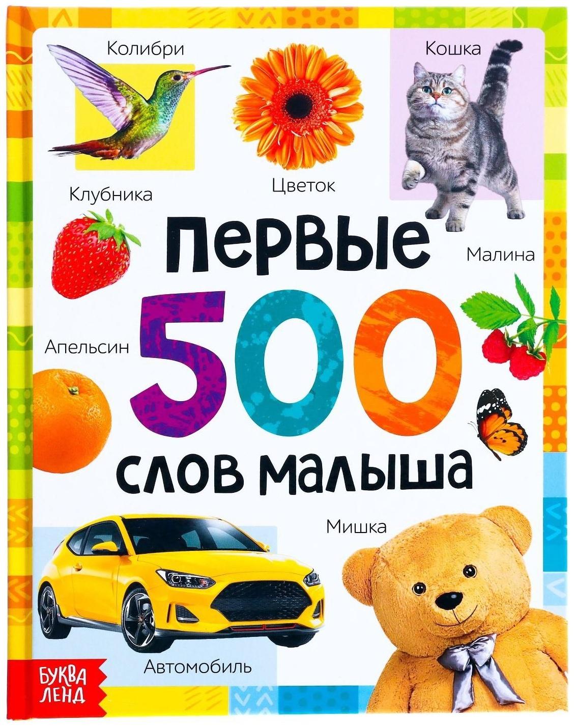 Книга в твёрдом переплёте «Первые 500 слов малыша», 80 стр.