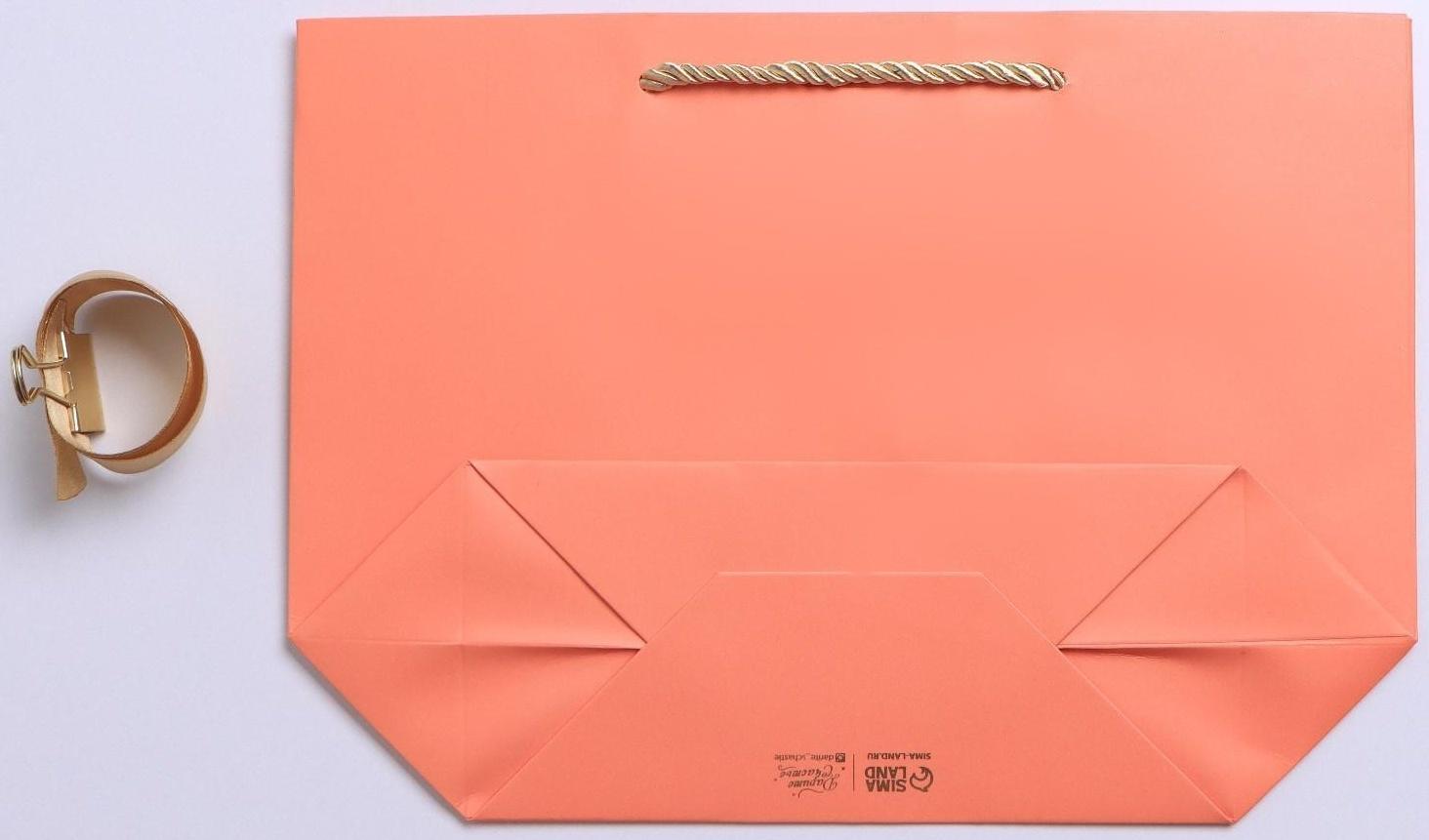 Пакет подарочный «С тёплыми пожеланиями», 28 х 20 х 9 см