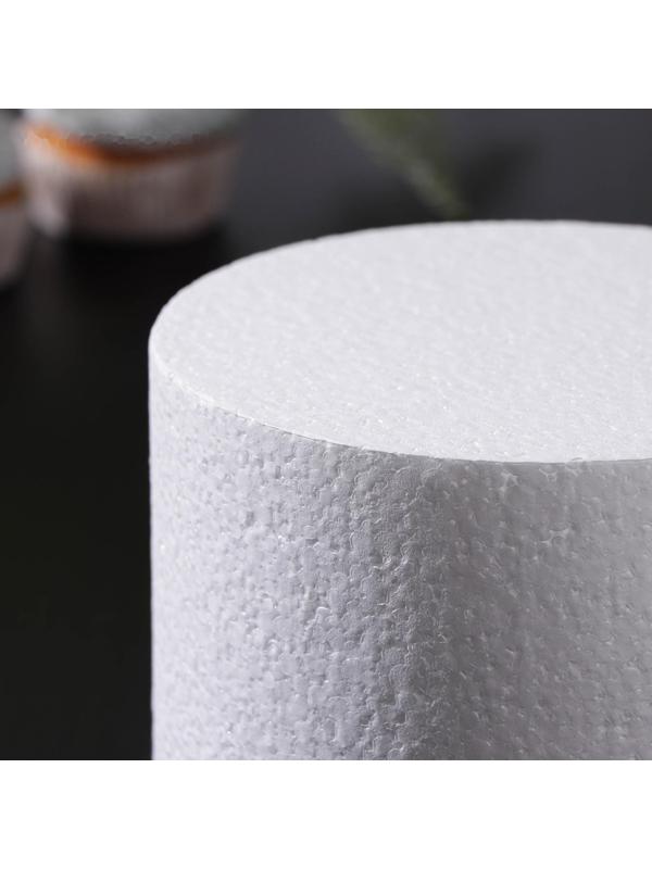 Фальшярус для торта круглый, d=16 см, h=10 см, цвет белый