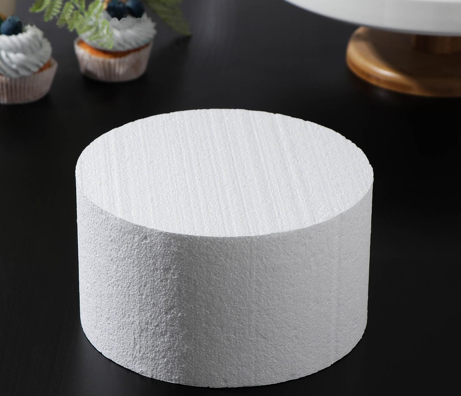 Фальшярус для торта круглый, d=18 см, h=10 см, цвет белый