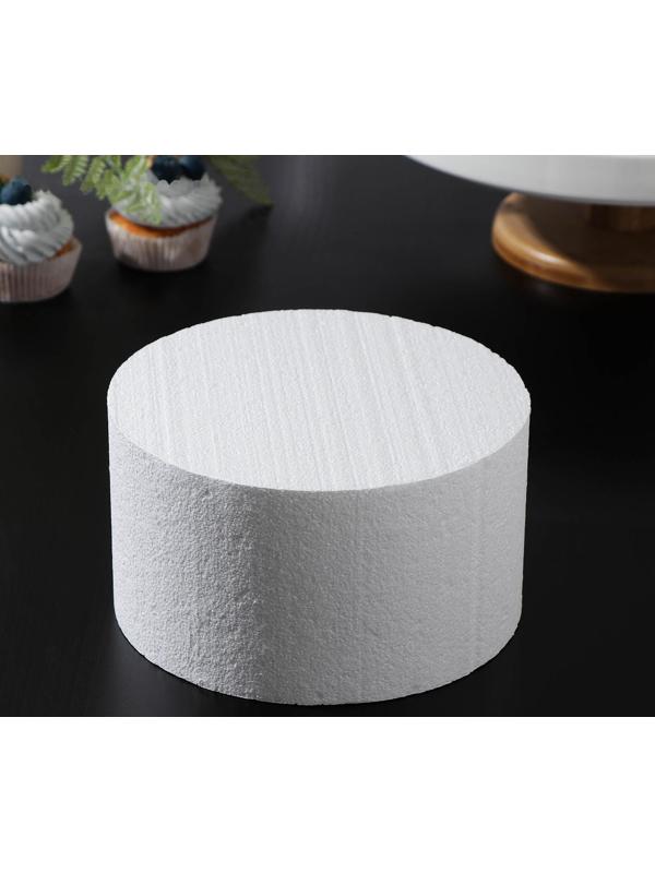 Фальшярус для торта круглый, d=18 см, h=10 см, цвет белый