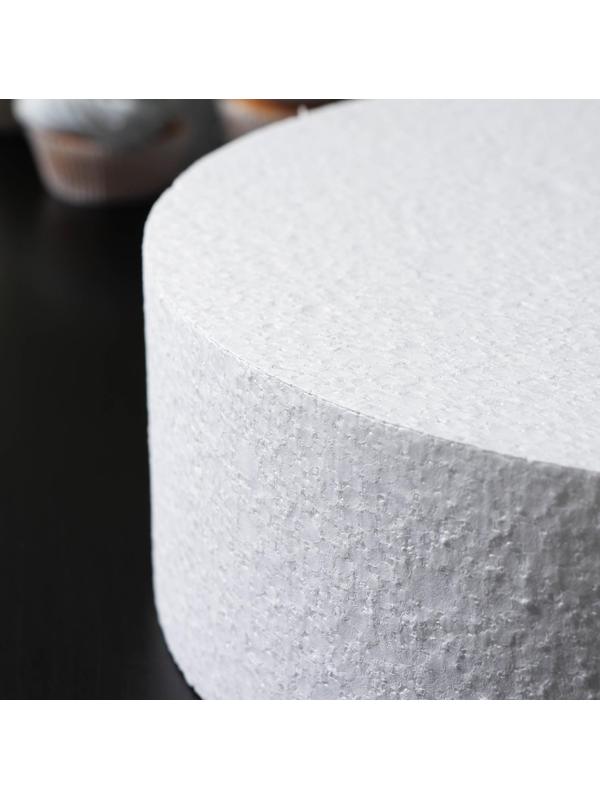 Фальшярус для торта круглый, d=30 см, h=10 см, цвет белый