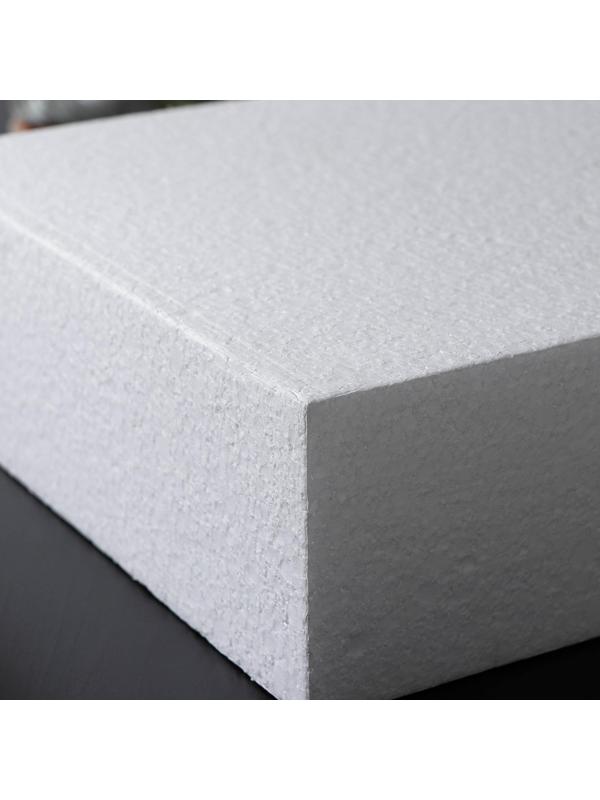 Фальшярус для торта квадратный, 30×30 см, h=10 см, цвет белый