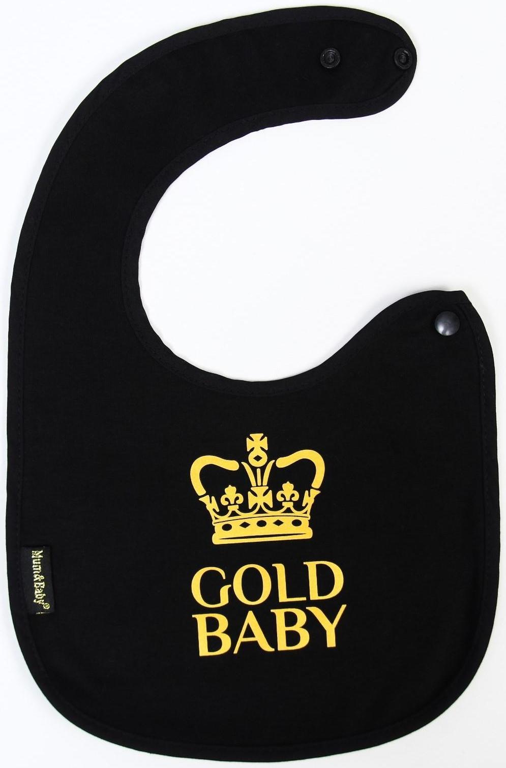 Нагрудник/слюнявчик для кормления «Gold baby» на кнопке