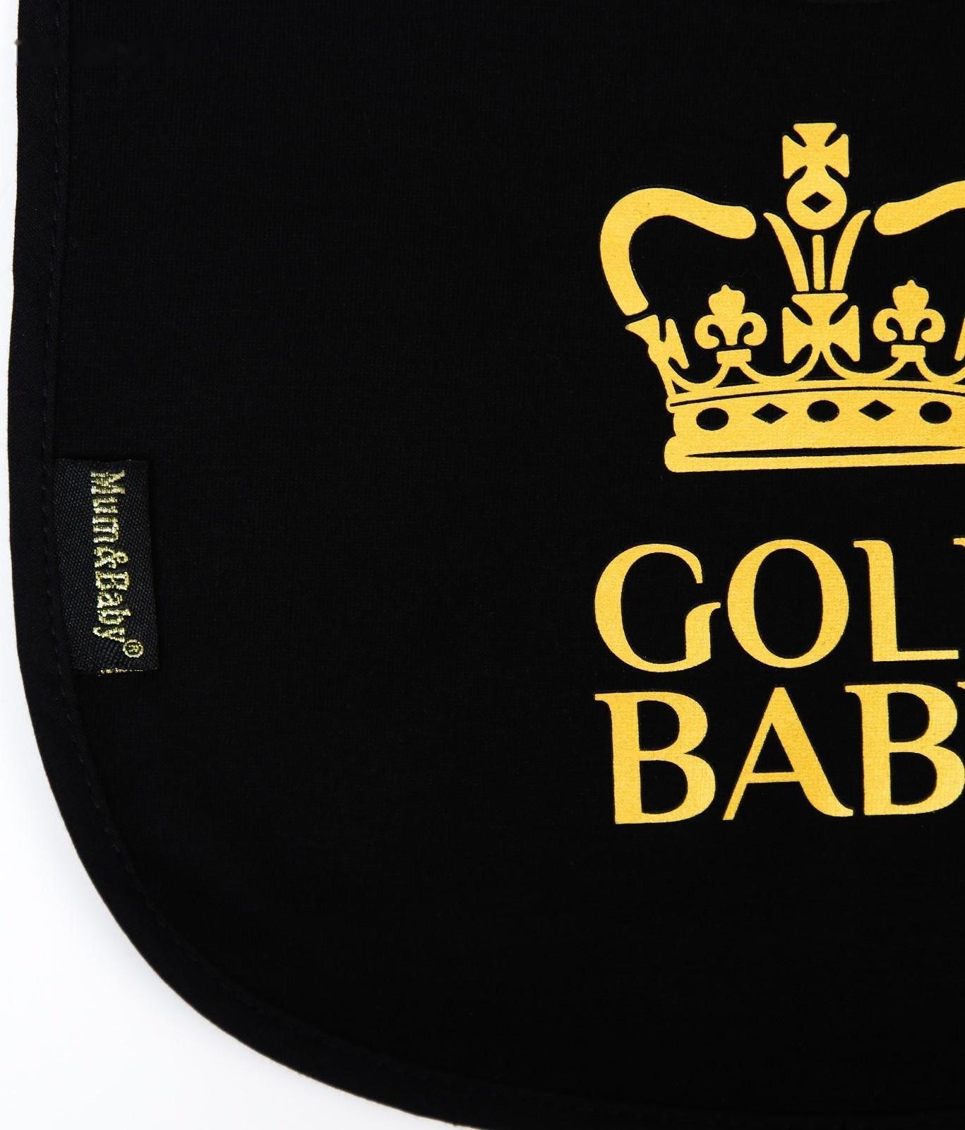 Нагрудник/слюнявчик для кормления «Gold baby» на кнопке