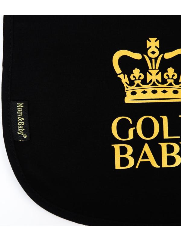 Нагрудник/слюнявчик для кормления «Gold baby» на кнопке