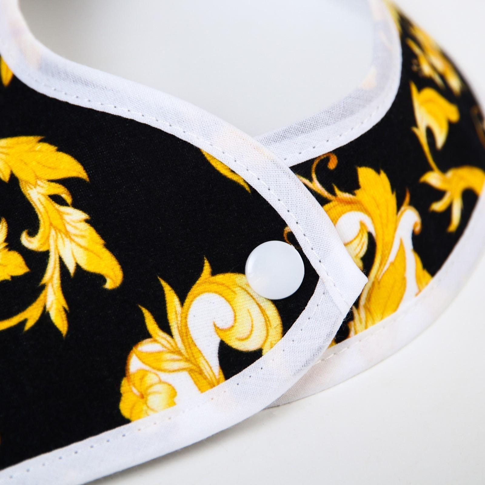 Нагрудник/слюнявчик для кормления «Lux Style» на кнопке