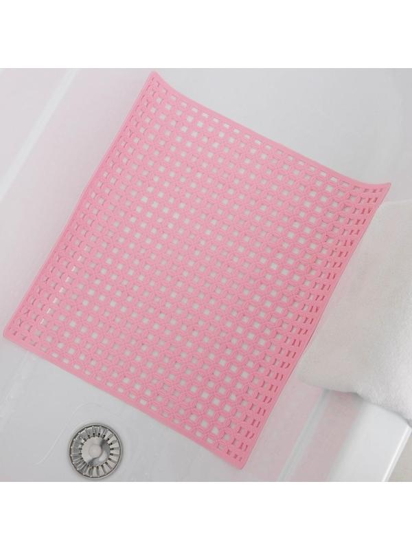 SPA-коврик для душа на присосках Доляна «Клеточка», 50×50 см, цвет МИКС