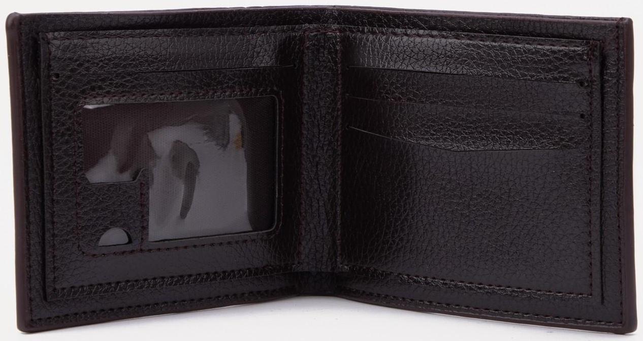 Портмоне без застёжки, для купюр, для карт, цвет тёмно-коричневый