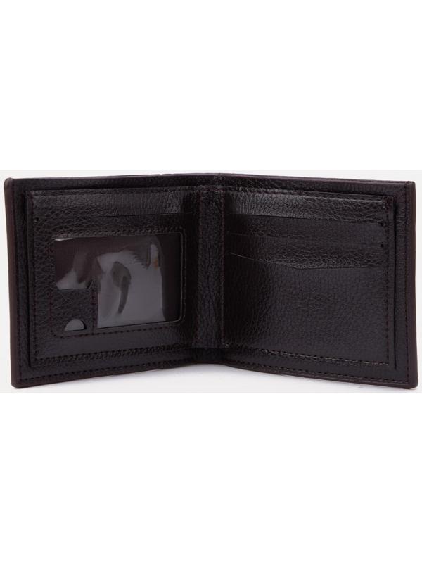 Портмоне без застёжки, для купюр, для карт, цвет тёмно-коричневый