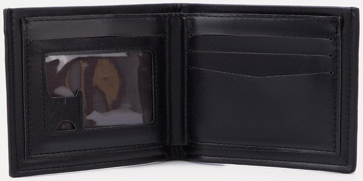 Портмоне без застёжки, для купюр, для карт, цвет чёрный