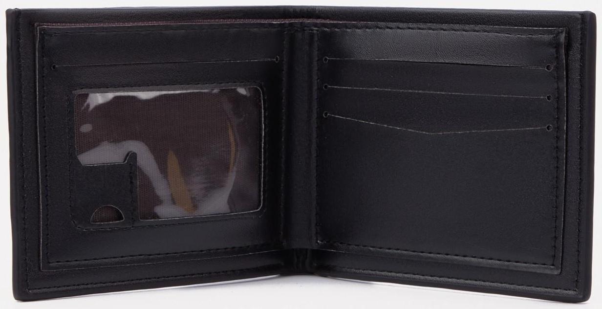 Портмоне без застёжки, для купюр, для карт, цвет чёрный