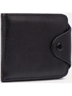 Портмоне на кнопке, цвет чёрный