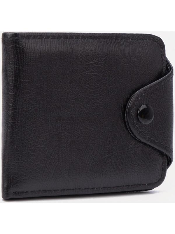 Портмоне на кнопке, цвет чёрный