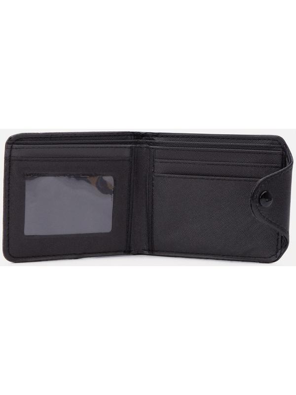 Портмоне на кнопке, цвет чёрный