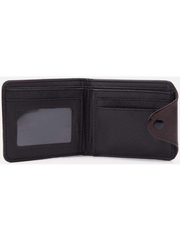 Портмоне на кнопке, цвет коричневый