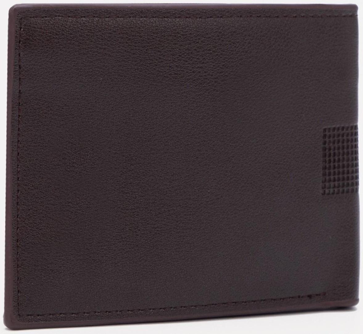 Портмоне без застёжки, для купюр, для карт, цвет коричневый