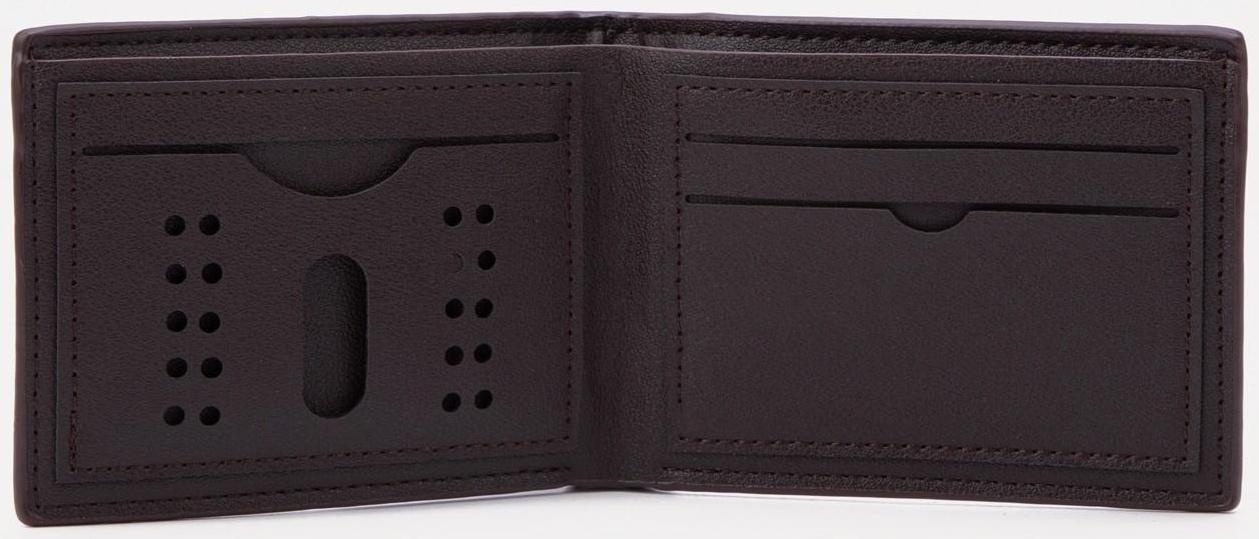 Портмоне без застёжки, для купюр, для карт, цвет коричневый