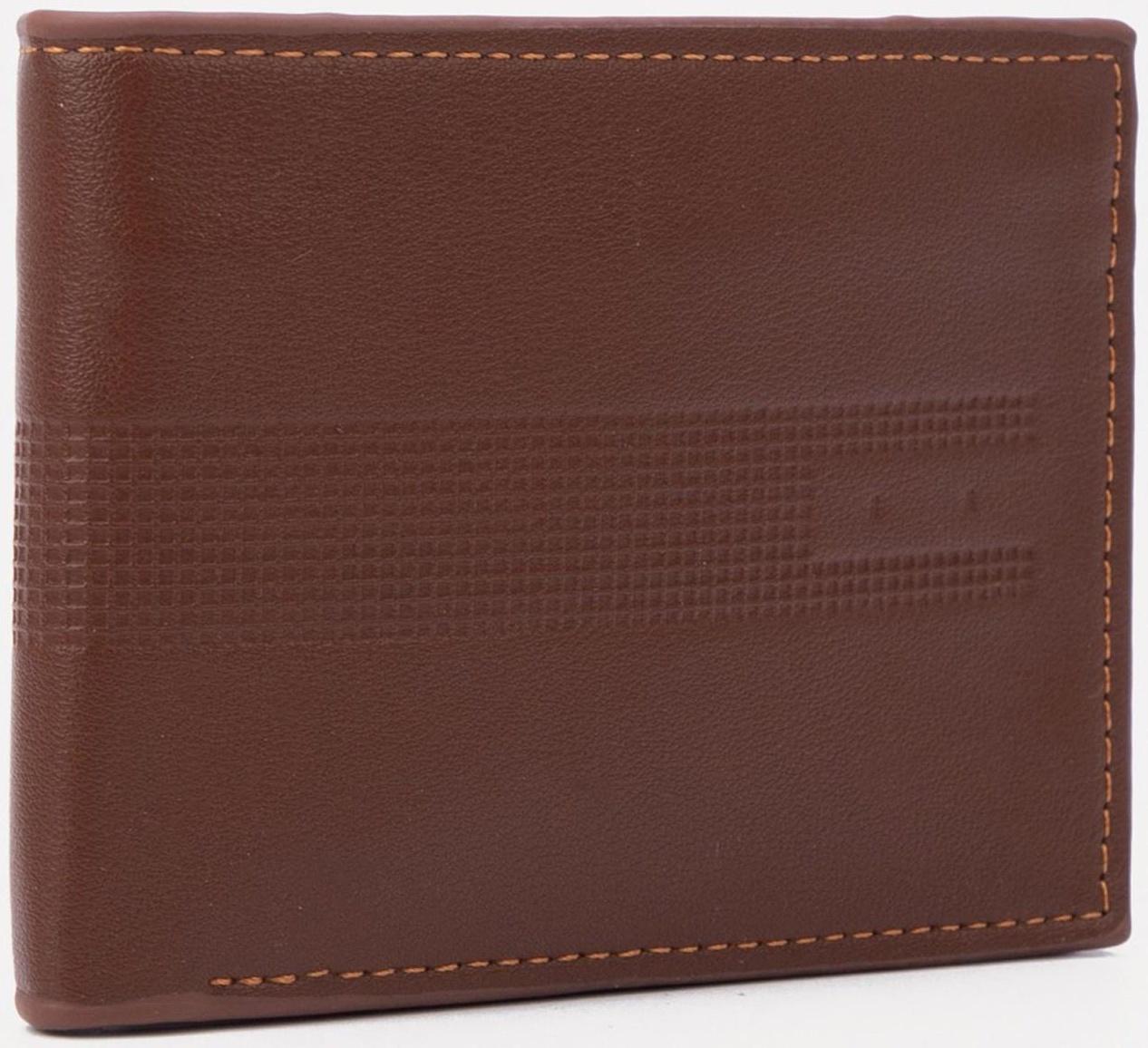 Портмоне без застёжки, для купюр, для карт, цвет коричневый