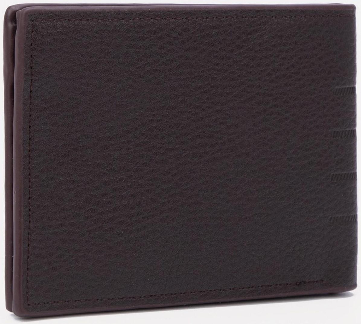 Портмоне без застёжки, для купюр, для карт, цвет коричневый