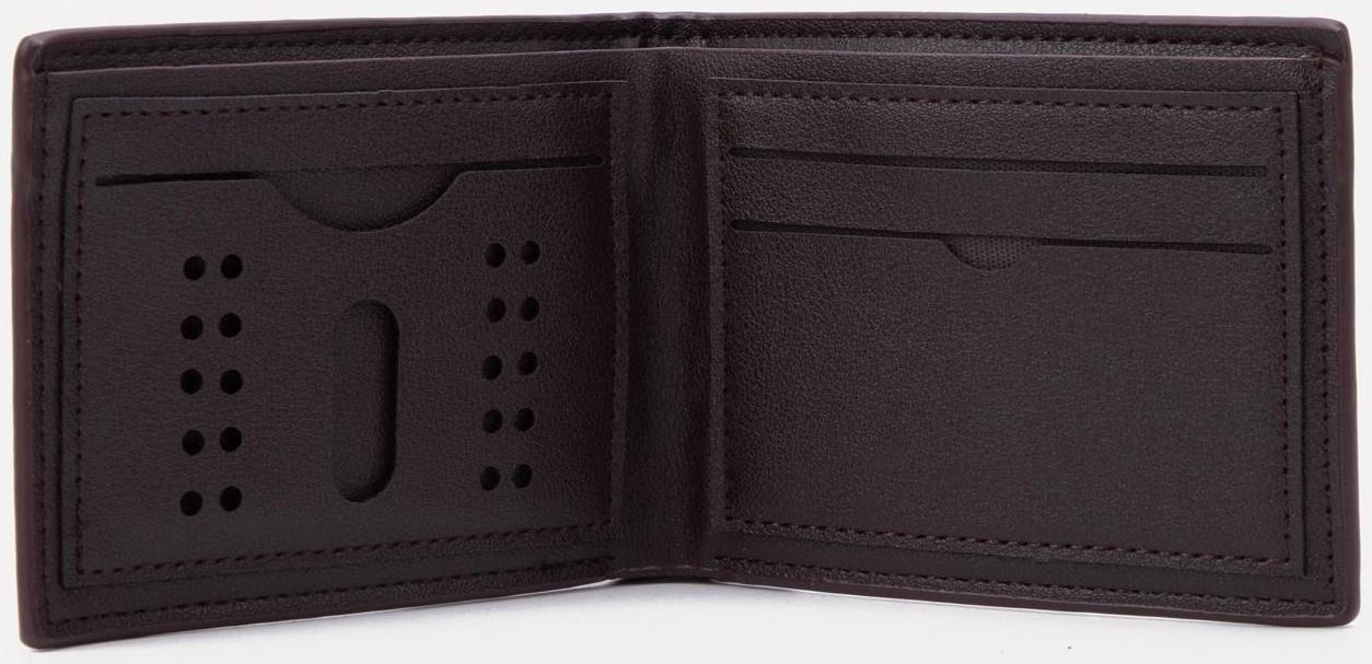 Портмоне без застёжки, для купюр, для карт, цвет коричневый