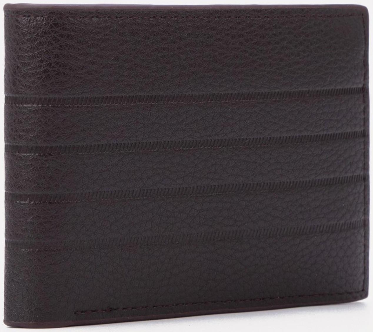 Портмоне без застёжки, для купюр, для карт, цвет коричневый