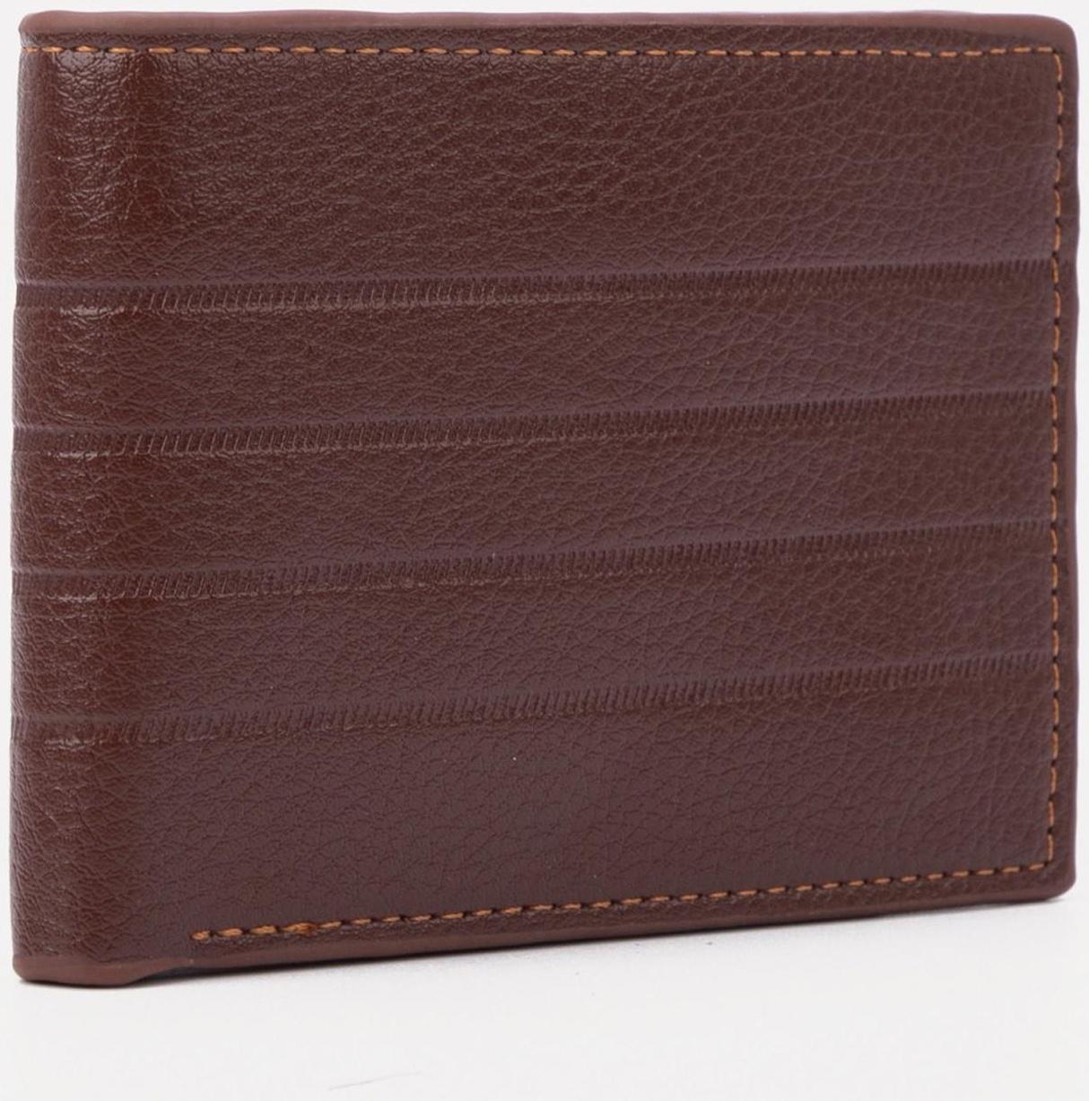 Портмоне без застёжки, для купюр, для карт, цвет коричневый