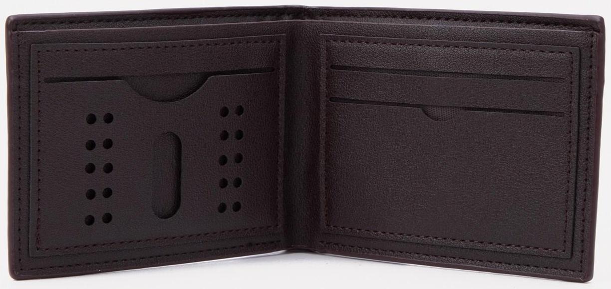 Портмоне без застёжки, для купюр, для карт, цвет коричневый