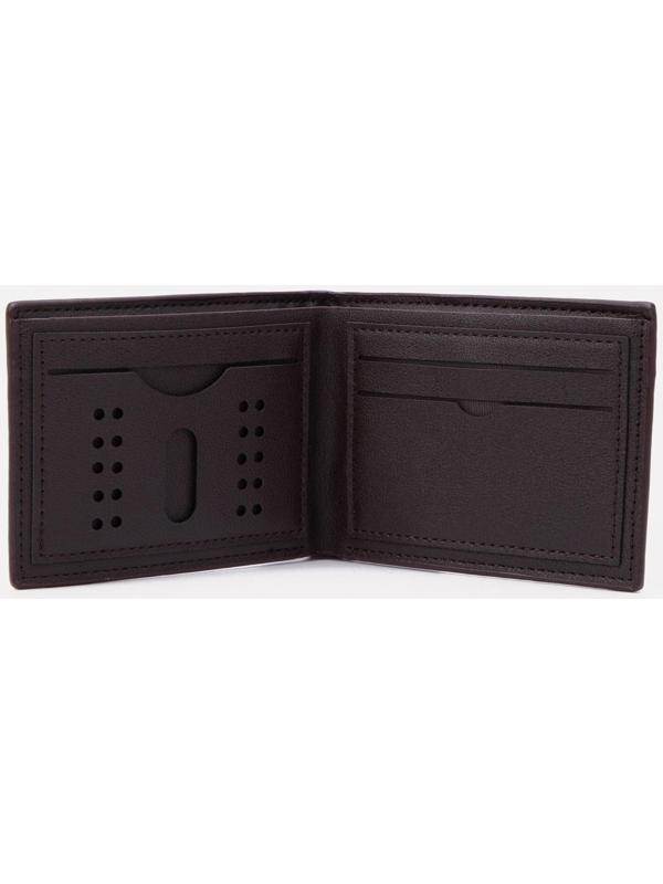 Портмоне без застёжки, для купюр, для карт, цвет коричневый