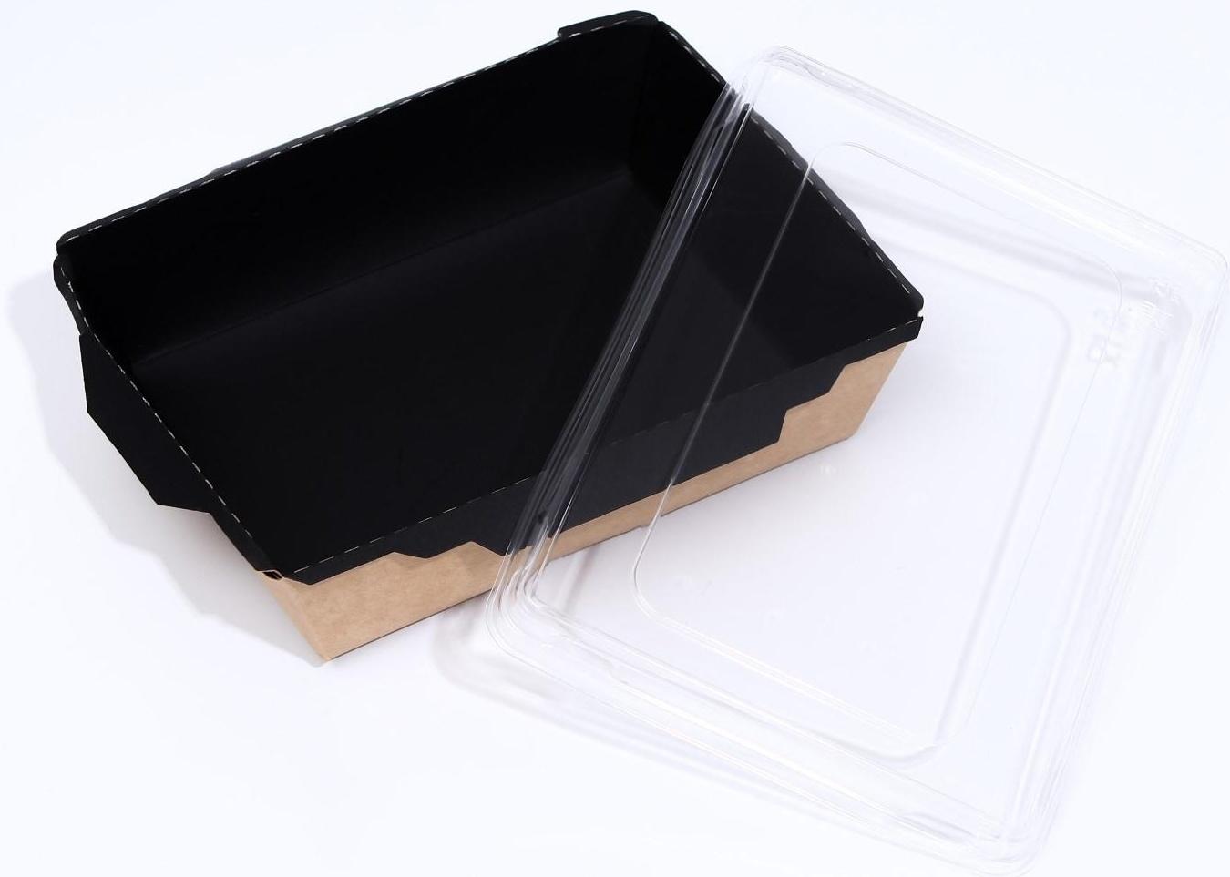 Контейнер с прозрачной крышкой, 0,5 л, 12 х 16 х 4,5 см