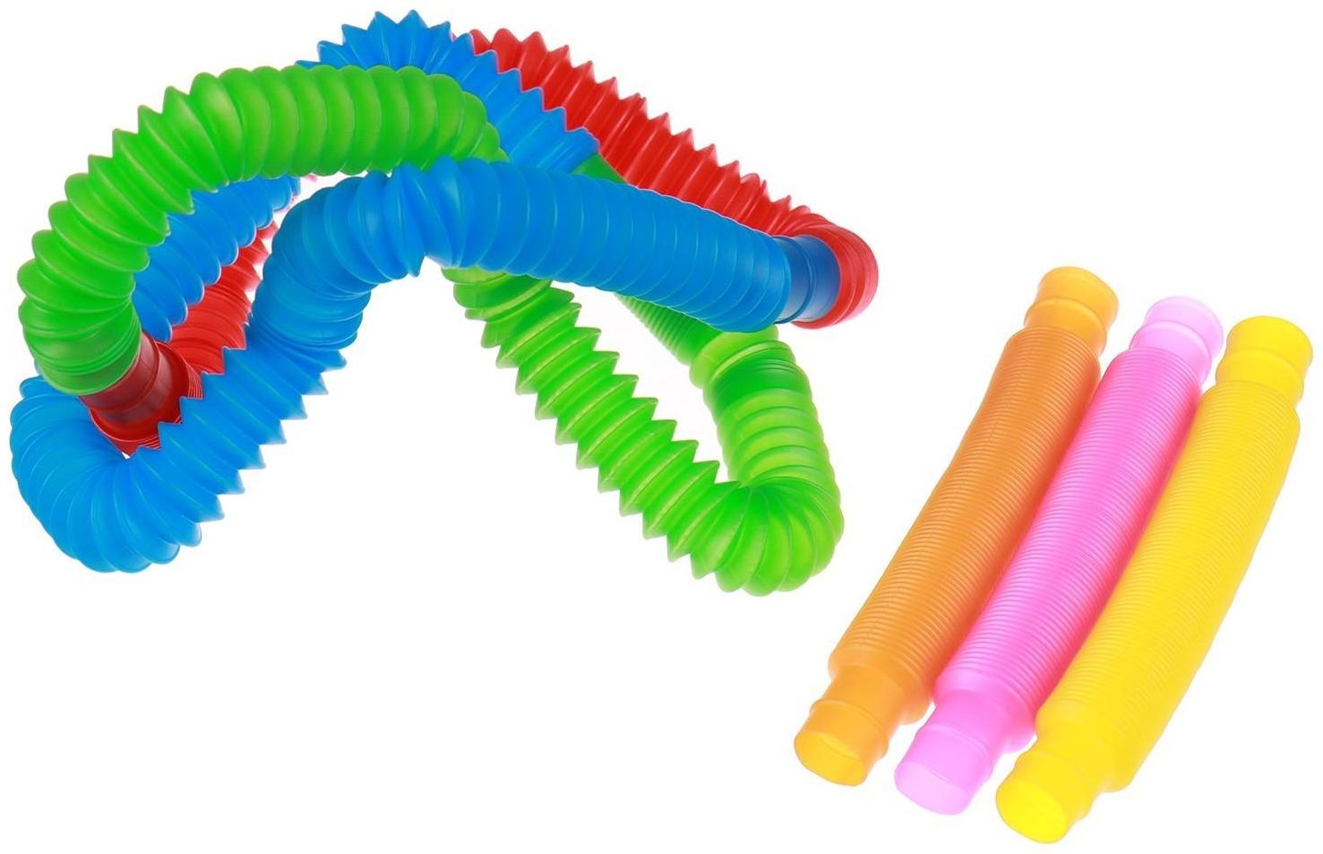 Игрушка антистресс Pop Tubes, набор 6 шт., цвета МИКС