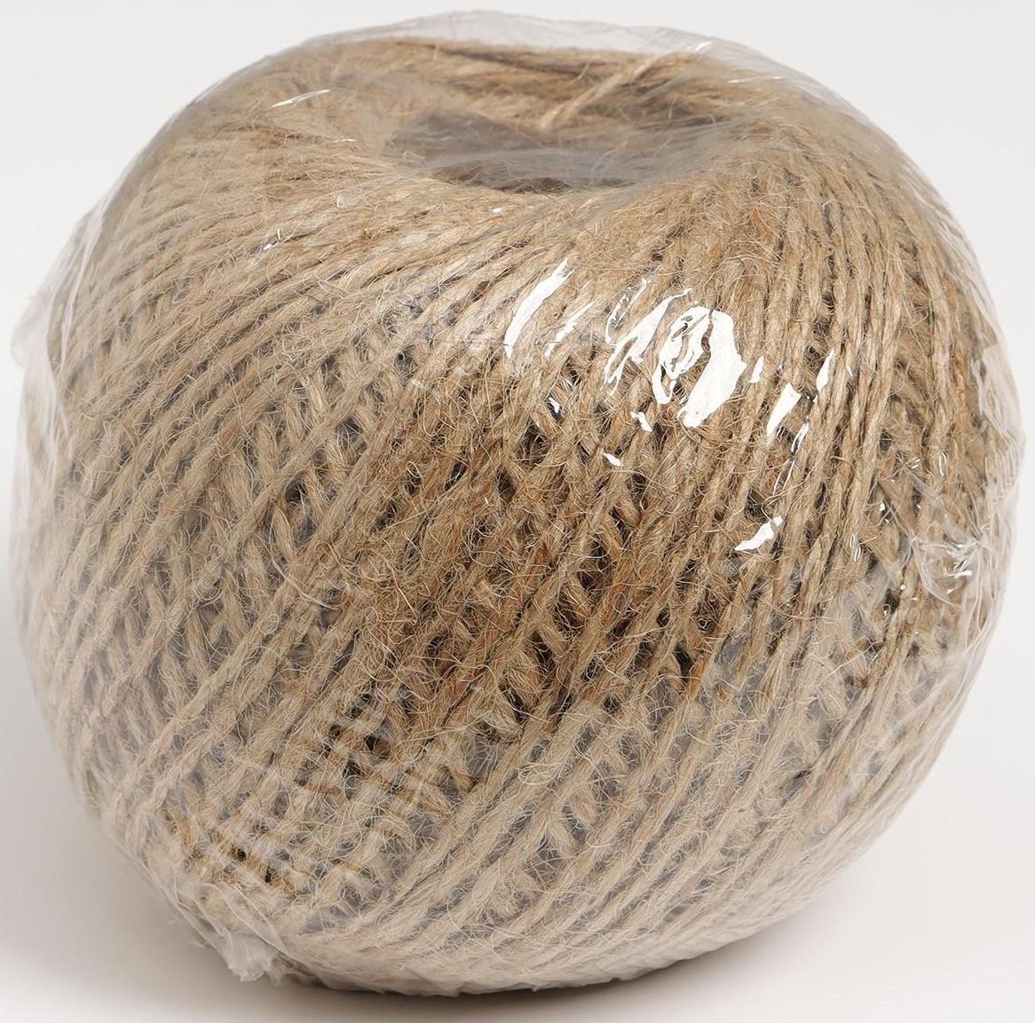 Шпагат джутовый Доляна, двухниточный, 1,12 текс, 200 м