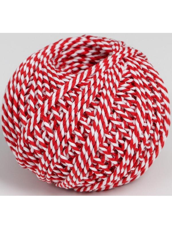 Шпагат хлопчатобумажный, 60 м, цвет МИКС