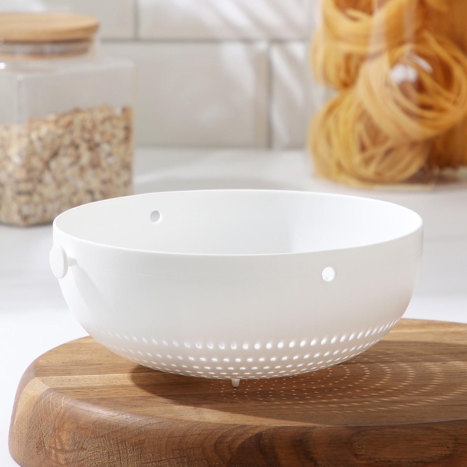 Дуршлаг с миской, 2 в 1, многофунуциональный, цвет МИКС