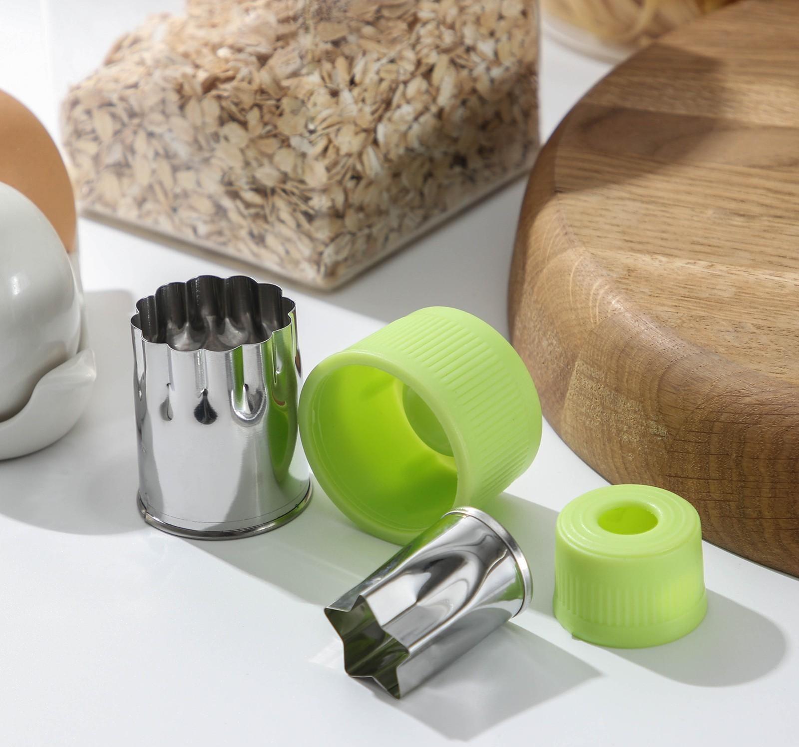 Набор овощерезок «Вкус», 12 предметов, цвет зелёный