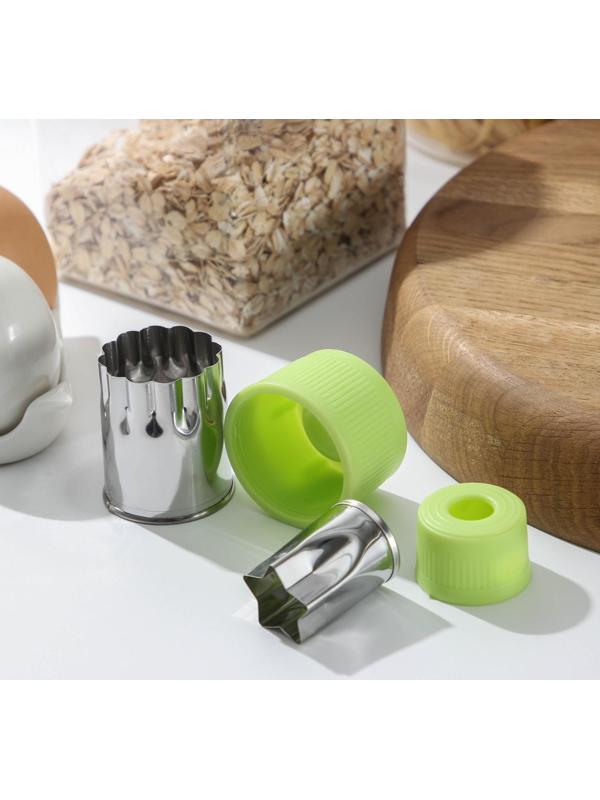 Набор овощерезок «Вкус», 12 предметов, цвет зелёный