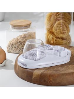 Яйцерезка «Дружная», 3 в 1, цвет белый