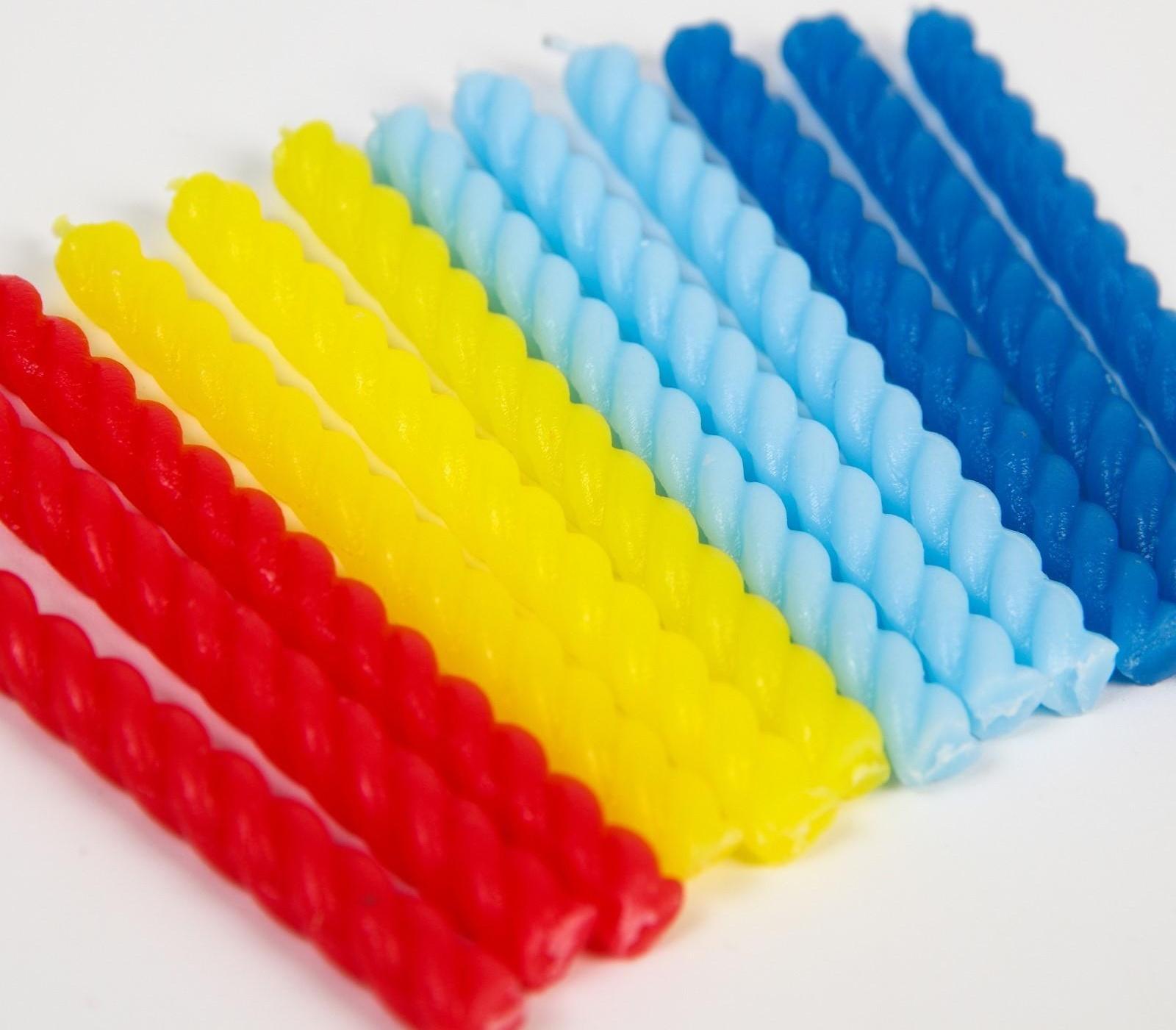 Набор витых свеч в торт 12 шт 