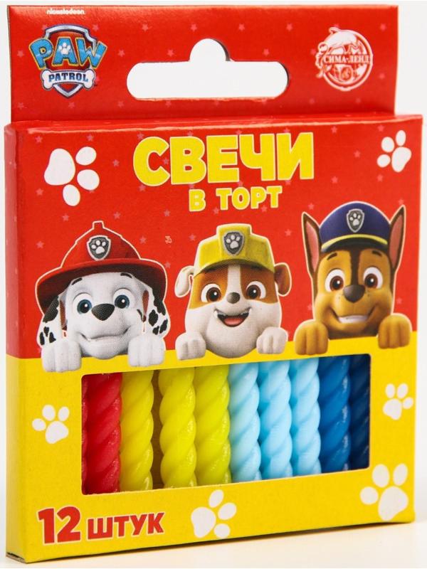 Набор витых свеч в торт 12 шт 