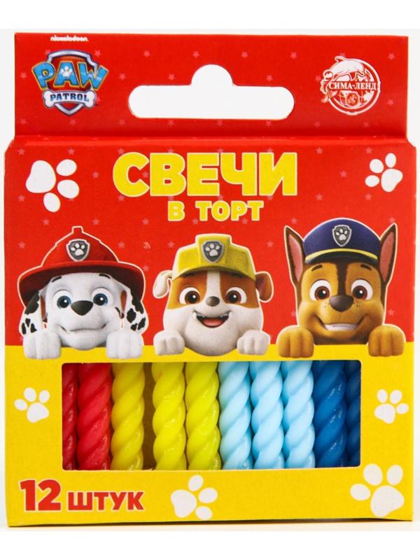 Набор витых свеч в торт 12 шт 