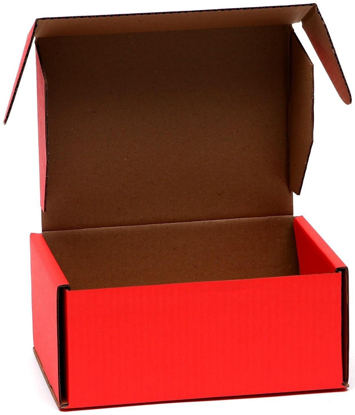 Коробка самосборная, красная, 22 х 16,5 х 10 см
