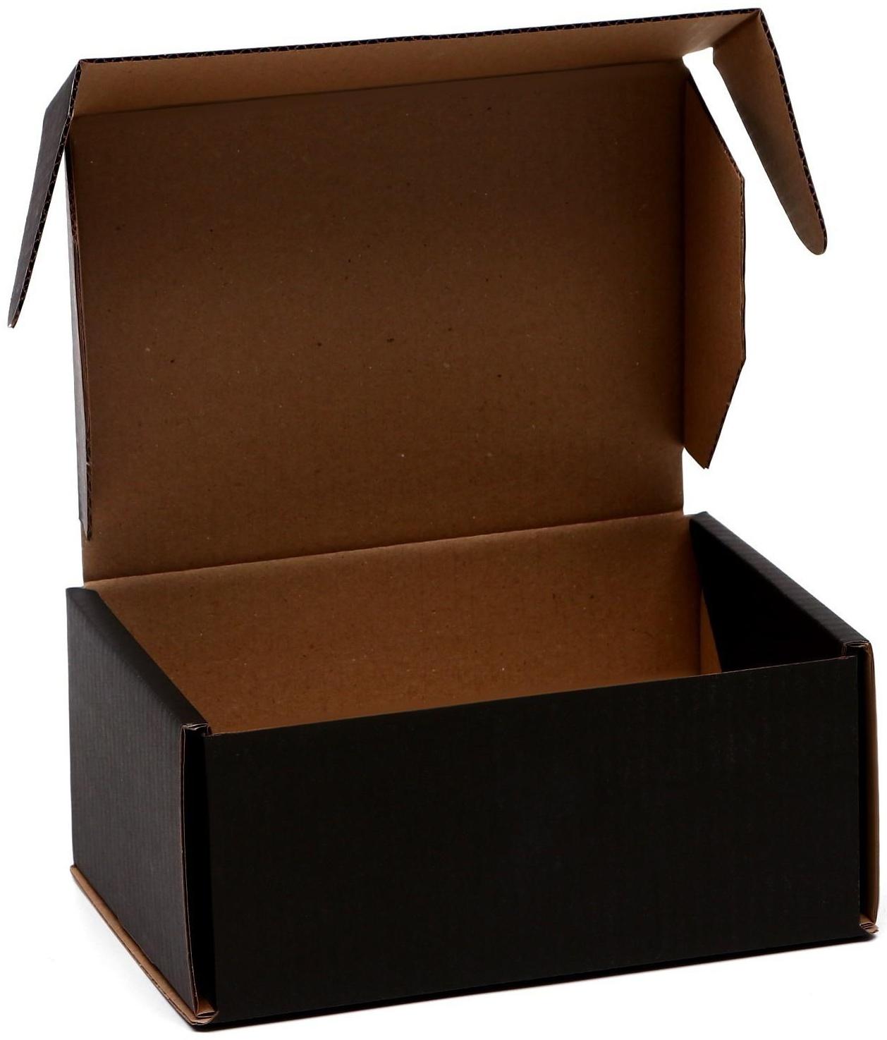 Коробка самосборная, черная, 22 х 16,5 х 10 см