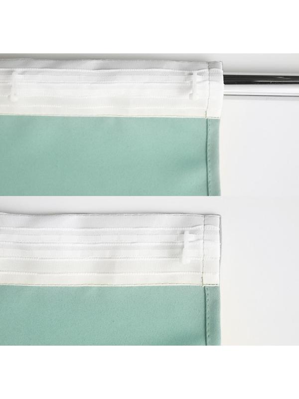 Штора портьерная Матовый блэкаут 135х260см, мятный, пэ