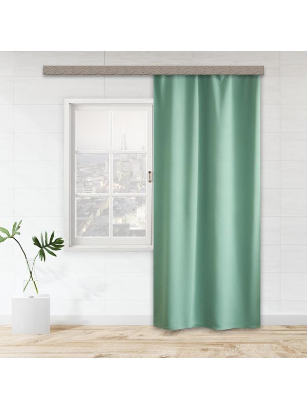 Штора портьерная Матовый блэкаут 135х260см, мятный, пэ