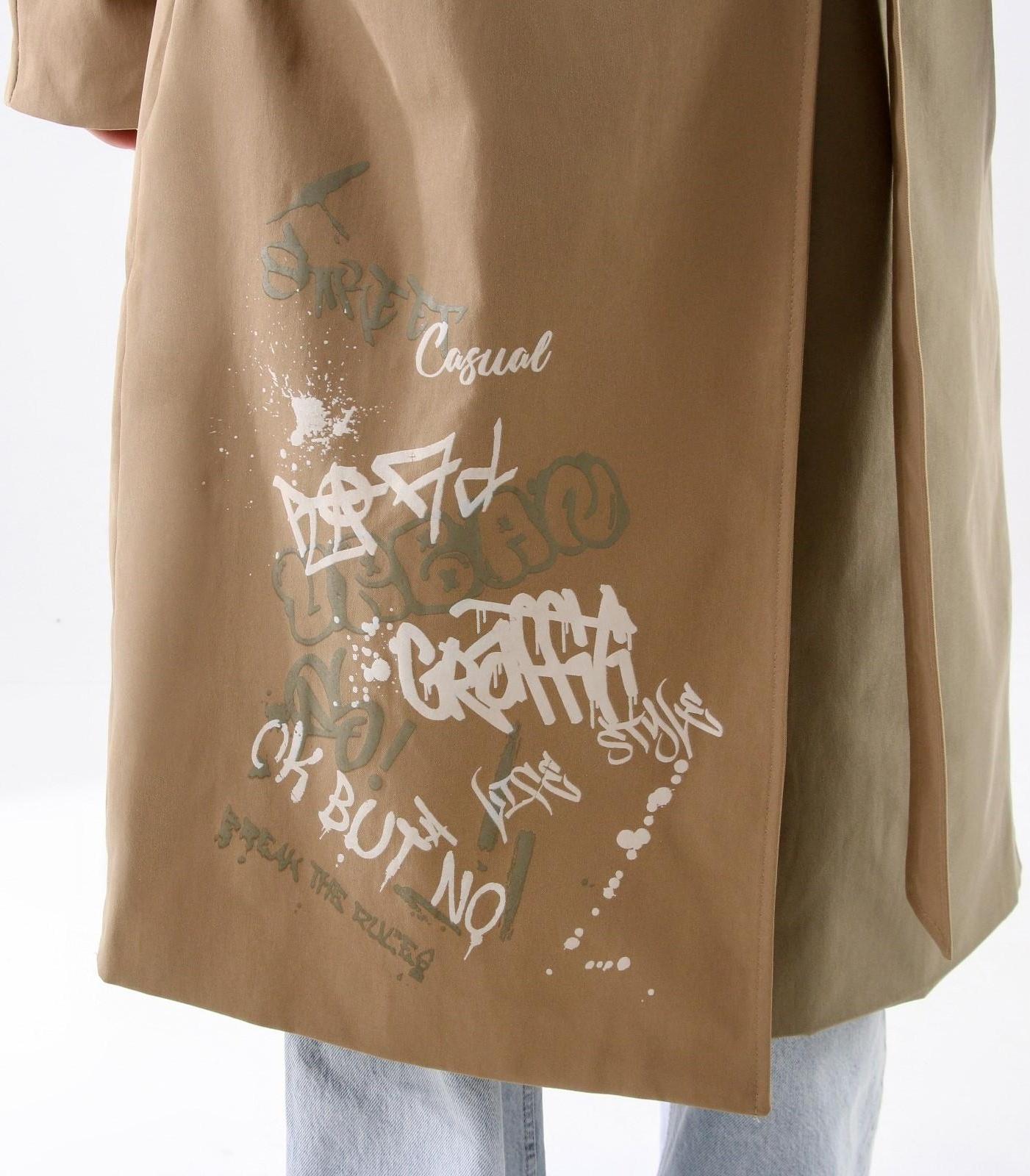 Плащ двуцветный принт, р-р 42-44