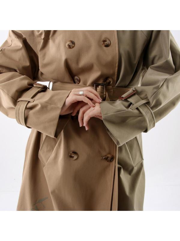 Плащ двуцветный принт, р-р 42-44