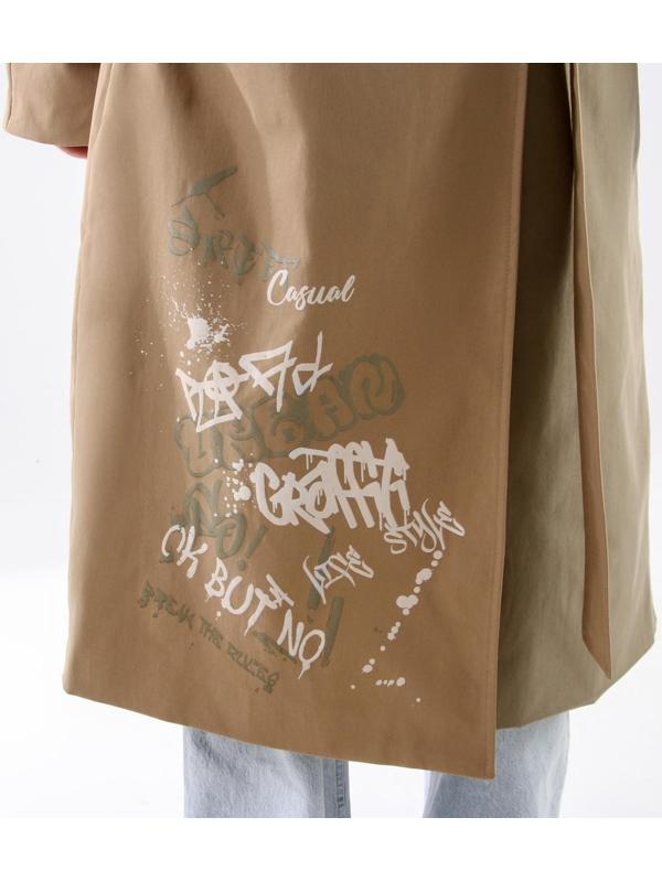 Плащ двуцветный принт, р-р 42-44