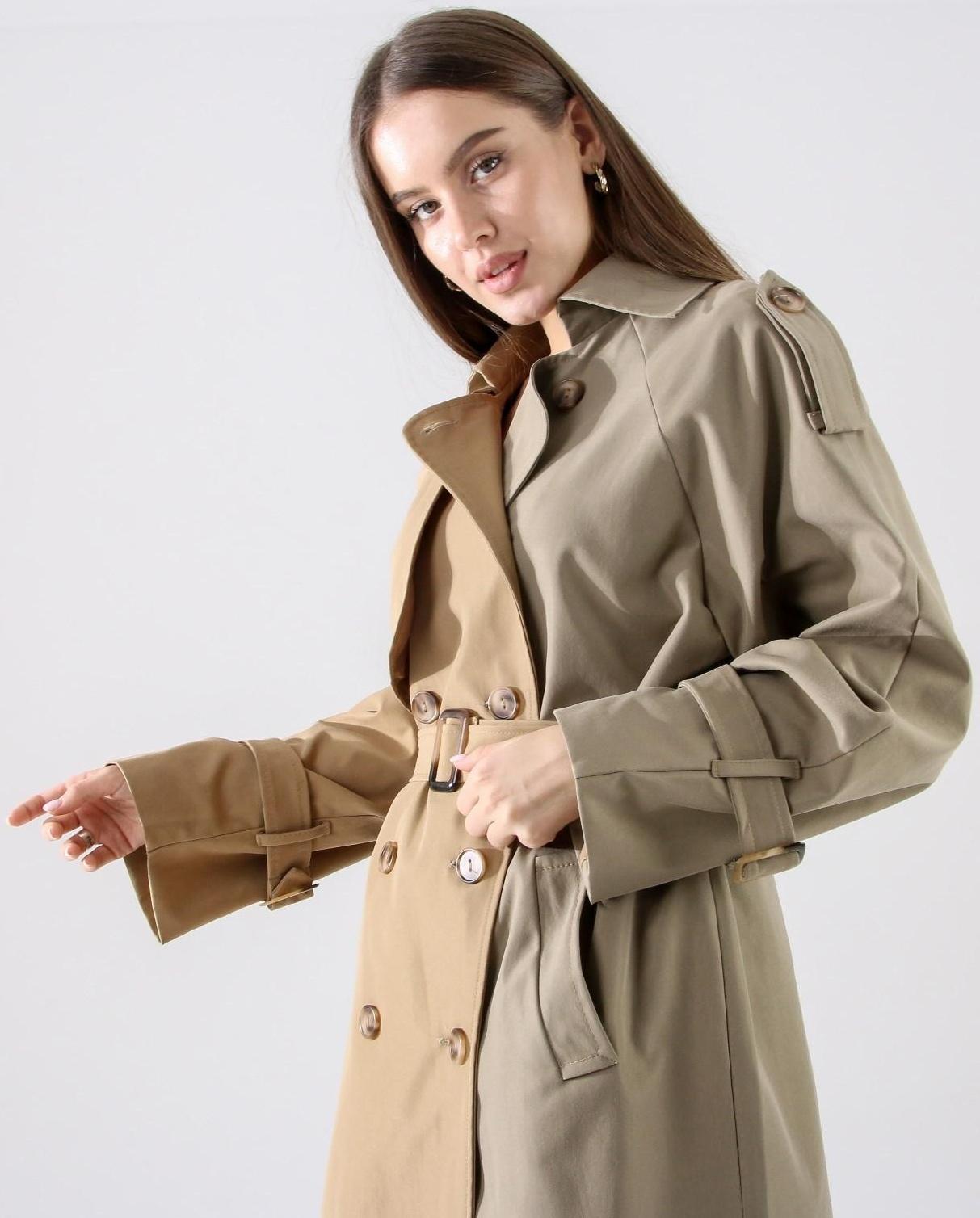 Плащ двуцветный база, р-р 50-52